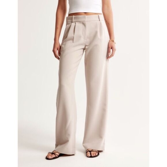 Abercrombie & Fitch Pants - Abercrombie & Fitch Sloane Tailored Wide-leg Pants 28/6 Curve Love